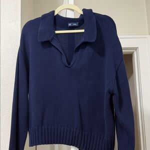 GAP Deep Blue V-Neck Sweater